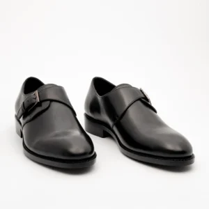 Goodyear Welted Single Strap Black Monks